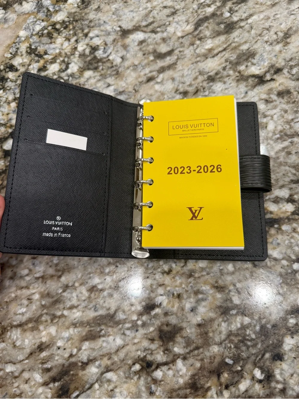 Louis Vuitton Black Epi Leather Card & Booklet Holder